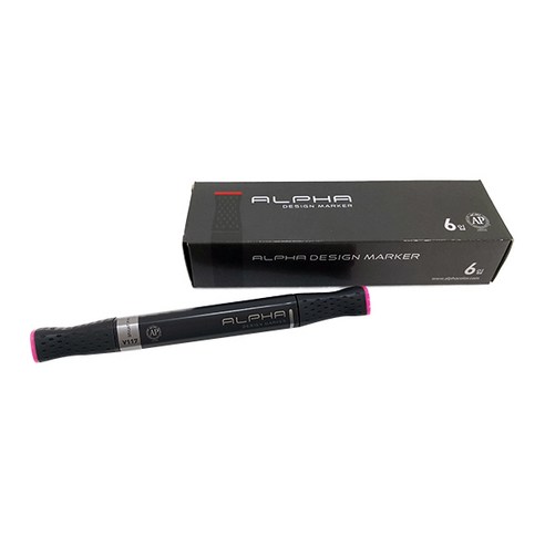 알파색채 디자인마카 V117 BrightPink 6p, 1색, 1개