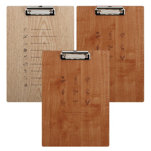 톡톡팬시 우드클립보드 220 x 330 mm, 랜덤 발송, 3개