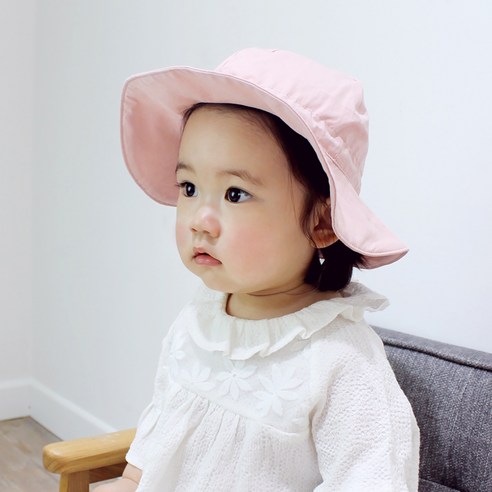 알로하제이 여아용 파스텔 무지 썬햇