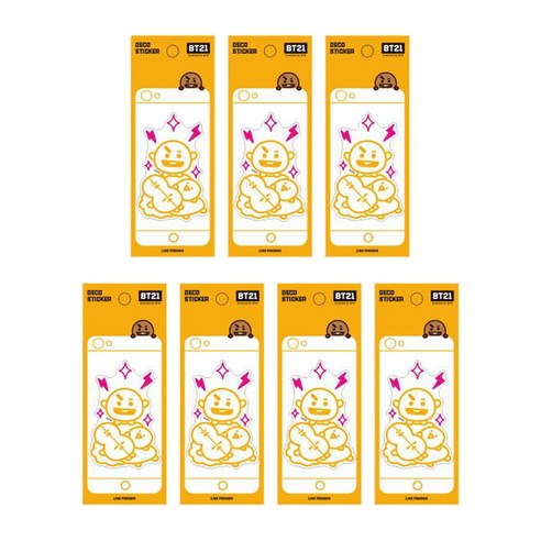 라인프렌즈 BT21 데코 스티커 모바일, 슈키, 7개입