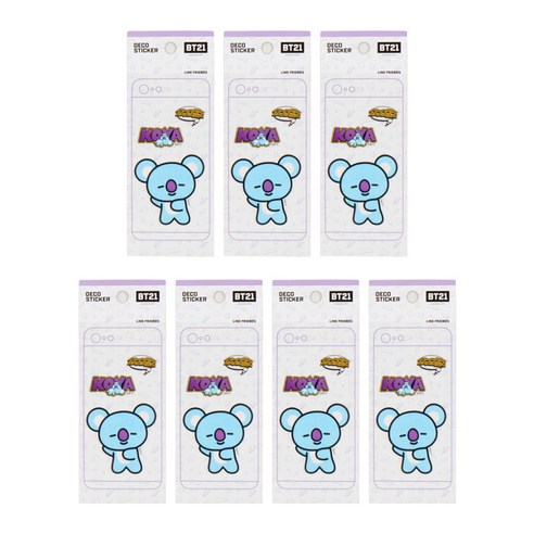 라인프렌즈 BT21 모바일 데코 스티커 2탄, 코야, 7개입