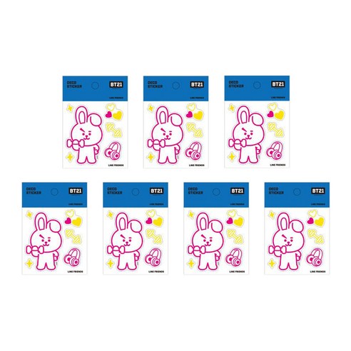 라인프렌즈 BT21 데코 스티커, 쿠키, 7개입