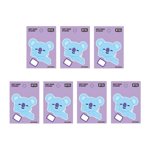 라인프렌즈 BT21 소프트 데코 스티커, 코야, 7개입