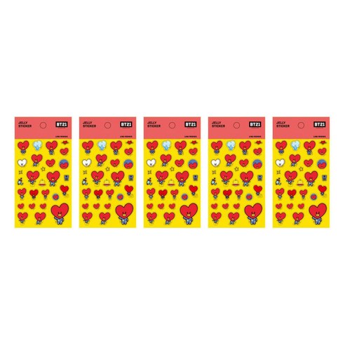 라인프렌즈 BT21 젤리 스티커, 타타, 5개입