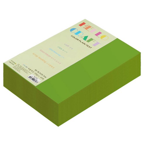 종이문화 양면색상지 뉴씨플레인 B5 No.60 연초록, 320매