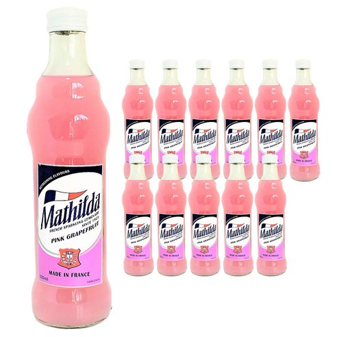 마틸다 스파클링 핑크 그레이프플룻 에이드, 330ml, 12개입