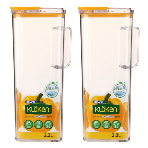 코멕스 청정물병 2p, Yellow, 2.3L