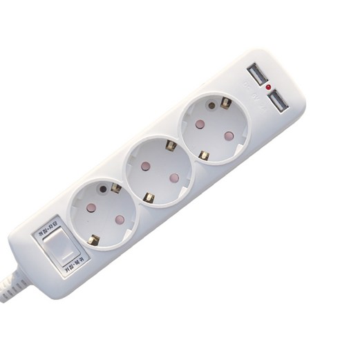 카닉스 타노스 2포트 USB 고속충전 멀티콘센트 3구 16A, 1.5m, 1개