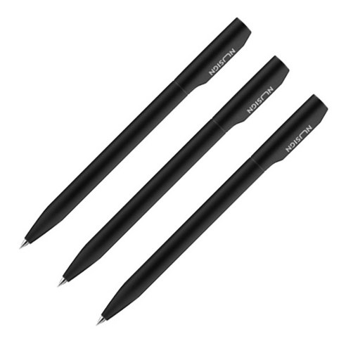 누사인 ABS 트위스트 볼펜 0.5mm NS552, 블랙스모크, 3개입