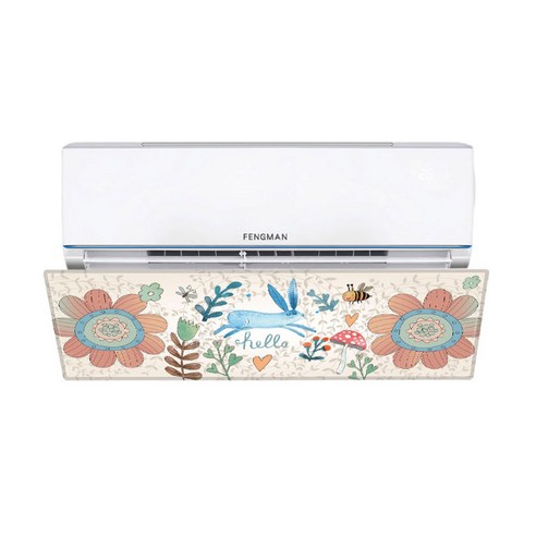 로이 쾌적 윈드커튼 에어컨바람막이 헬로토끼, 1개