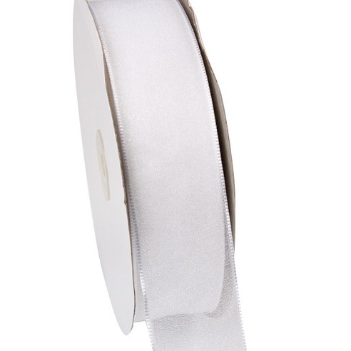 가드 오간디 데코 선물포장 리본 SY10 38mm, 화이트, 90m