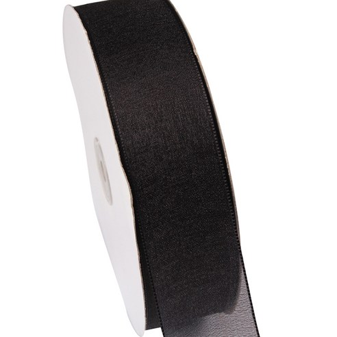 가드 오간디 데코 선물포장 리본 폭 25mm, 블랙, 90m