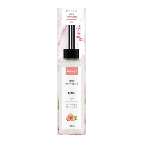 바이향 디퓨저 리필오일 120ml, 피치