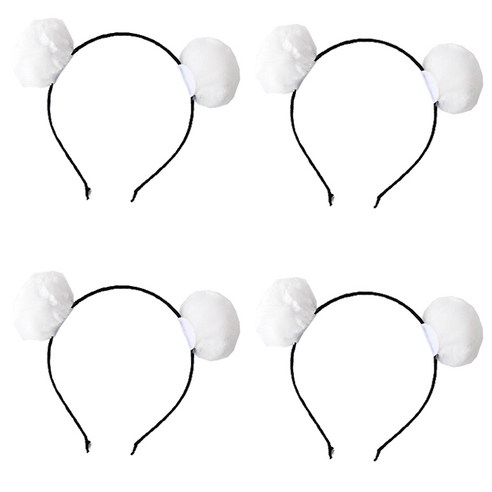 파티쇼 방울방울 머리띠, 화이트, 4개