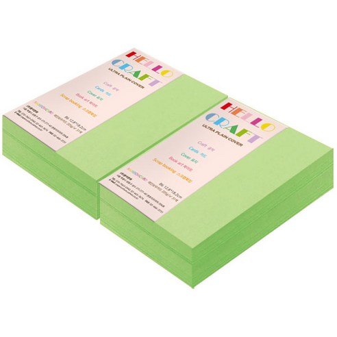 종이문화 두꺼운양면카드지 레인보우카드 No.12 그린, B6, 480매