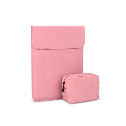 윰플 마그네틱 생활방수 노트북파우치 + 보조가방, 핑크