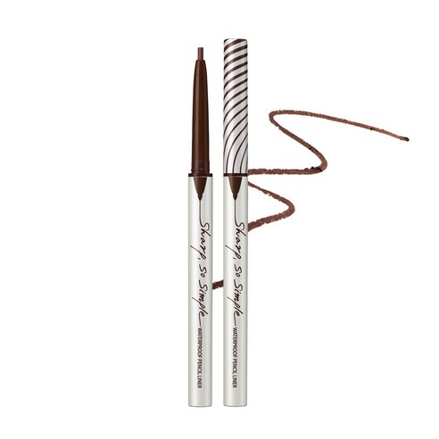 클리오 샤프 쏘 심플 워터프루프 펜슬라이너 0.14g, 6호 초코브라운, 1개