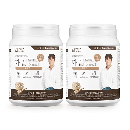 칼로바이 다밀 뉴트리션 대용량 식사대용 단백질쉐이크 오곡맛, 560g, 2개