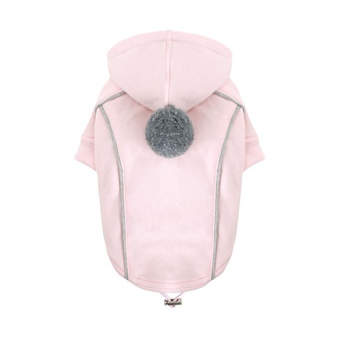 퍼피엔젤 POMPOM 리버시블 스포츠 강아지 후드집업 PA-OW377, Pink
