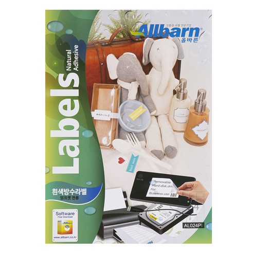 올바른 흰색방수라벨 잉크젯용 3X8 AL024PI, 24칸