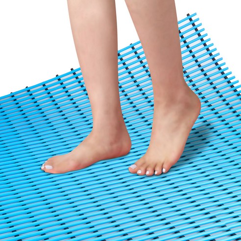 샤바스 스칸디나 미끄럼방지매트 프리미엄 막힘형 150 x 120 cm, 블루, 1개