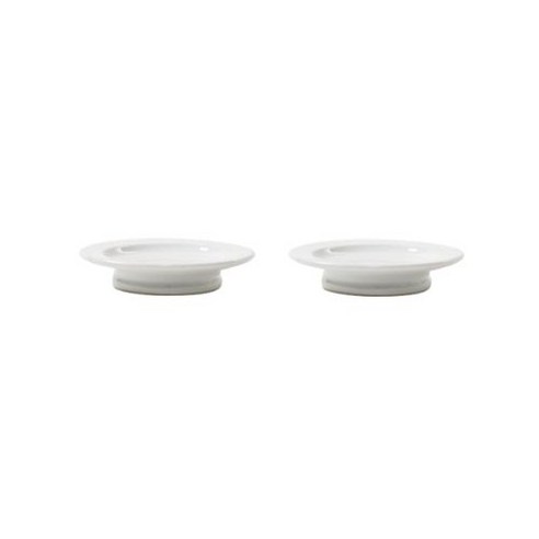 에라토 국산 옳음 다기잔 받침, 화이트, 2개