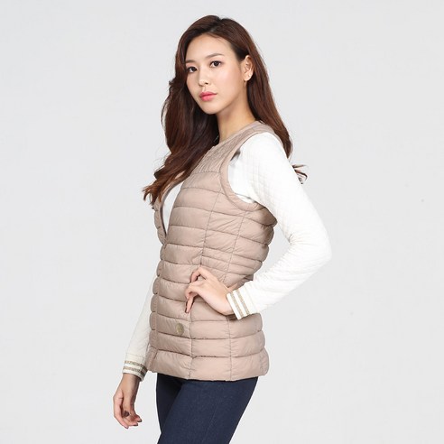 프로월드컵 여성용 경량패딩 롱베스트 Q319-6659-1IG