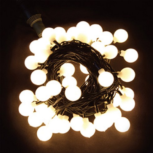 NEW LED50구 앵두전구, 녹색선웜화이트, 1개