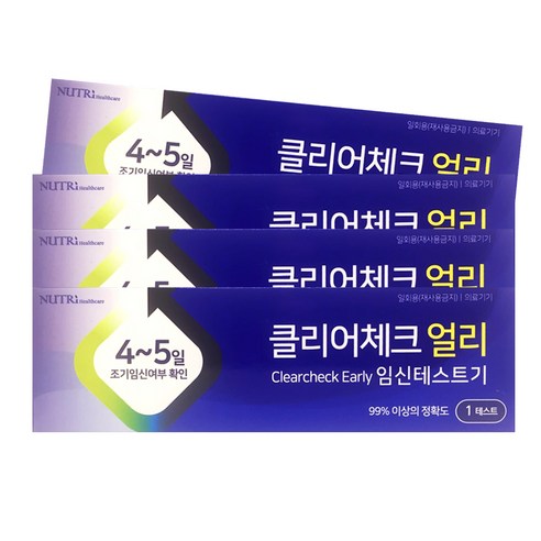 클리어체크얼리 임신테스트기, 1개입, 4개
