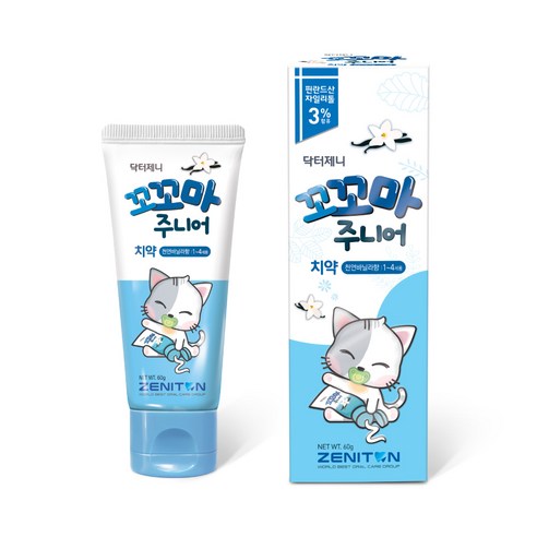 제니튼 닥터제니 꼬꼬마주니어치약 바닐라향, 60g, 1개