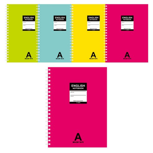 영어노트 스프링 노트, 랜덤 발송, 5개
