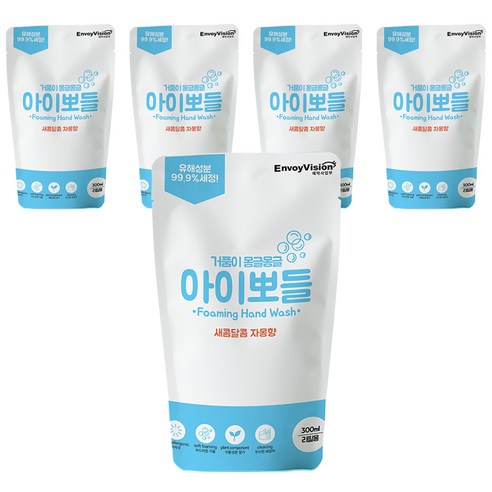 아이뽀들 핸드워시 리필 자몽향, 5개