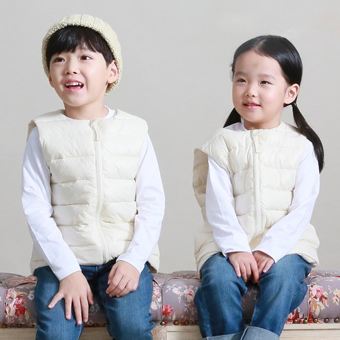 올로미미 아동용 경량패딩 조끼