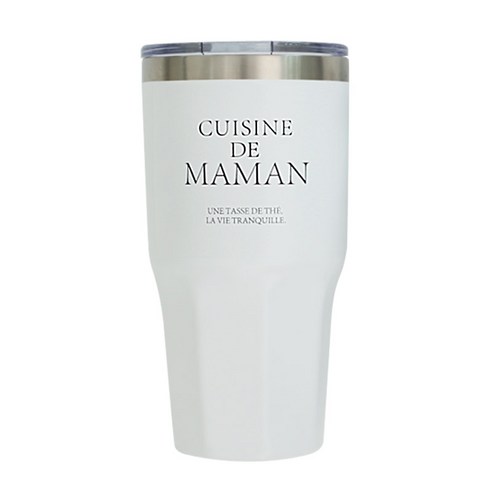 달팽이리빙 퀴진드마망 보온보냉 텀블러, 화이트, 887ml