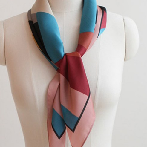 바비수 쁘띠 마룬5 정사각 스카프