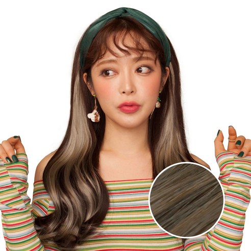 가발매니아 글램루즈 퍼스널컬러 붙임머리, 브론즈머쉬룸, 3개