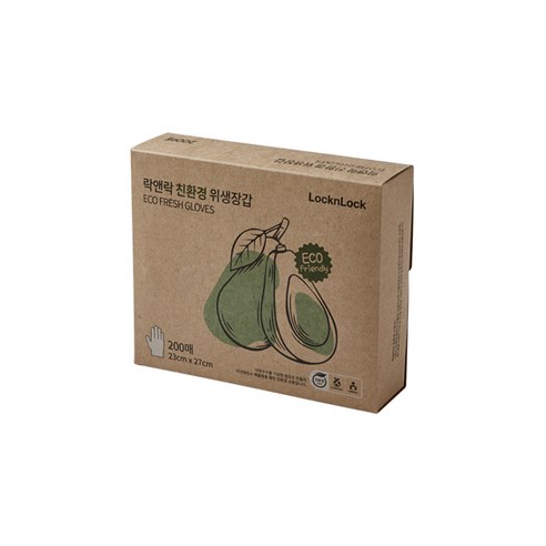 락앤락 친환경 위생장갑 200p, 1개