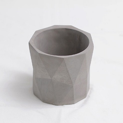 RYMD 폴리곤 시멘트 화분, 그레이, 1개