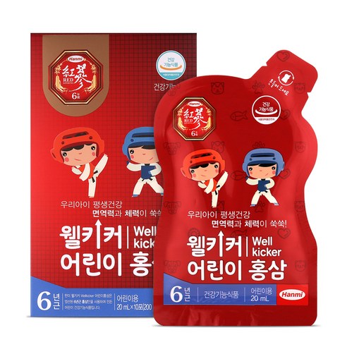 한미 웰키커 어린이 홍삼, 20ml, 1개