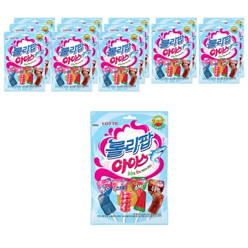 롯데웰푸드롤리팝 아이스, 165g, 14개