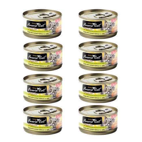퍼시캣 전연령 고양이 프리미엄 포뮬라 주식캔, 80g, 참치+쉬림프, 8개
