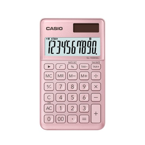 카시오 휴대용타입 계산기 SL-1000SC, PK, 1개