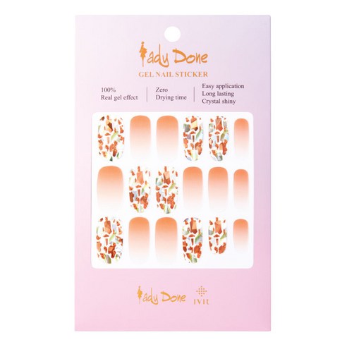 레이디던 아이빛 젤 네일 스티커, desing102, 1세트