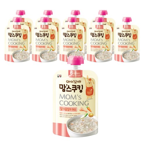 아이꼬야 맘스쿠킹 이유식 100g, 닭가슴살 + 채소 혼합맛, 10개
