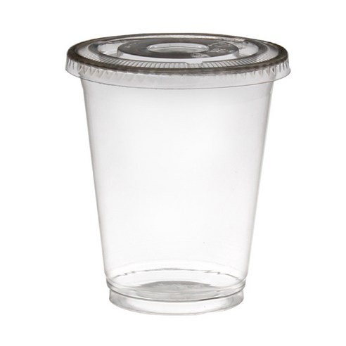 PET 아이스컵 92mm 420ml + 평뚜껑 세트, 1개, 100세트