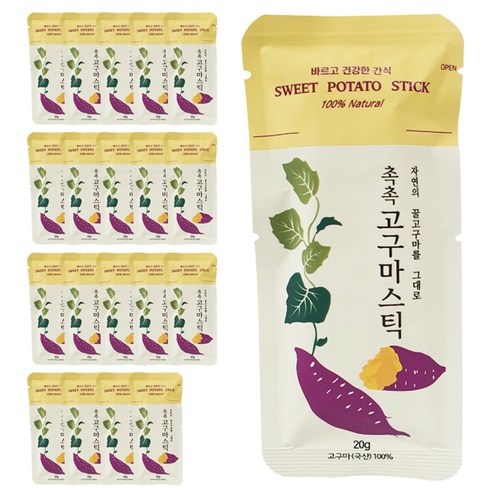 한울푸드 NEW 촉촉 고구마스틱, 20g, 20개