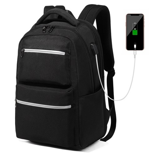 BAGnBAGs 뉴트렌드 노트북 백팩 BP-189 + USB, 블랙