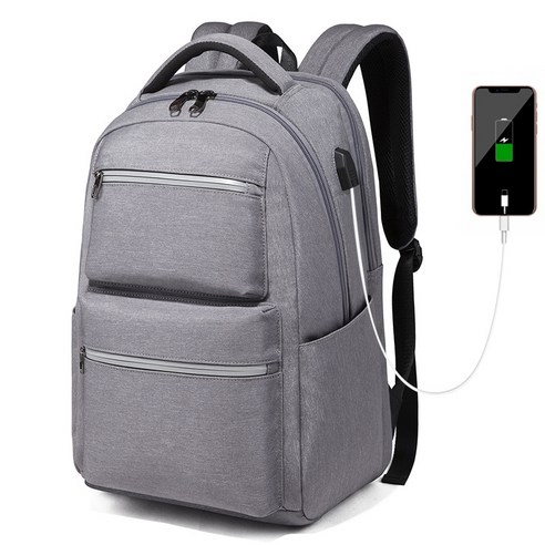 BAGnBAGs 뉴트렌드 노트북 백팩 BP-189 + USB, 그레이