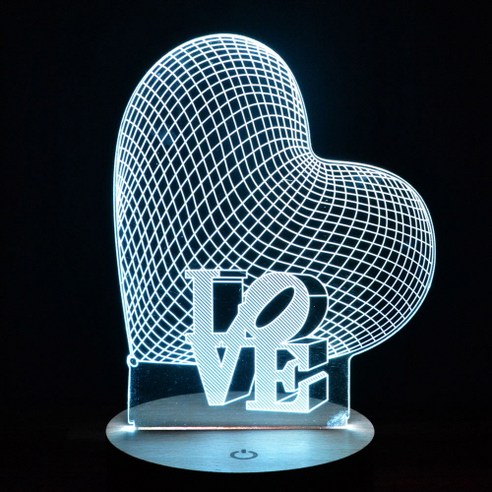 홈마인 LED 3D 무드등 사랑우정생일 시리즈 Dtype, D05 LOVE4
