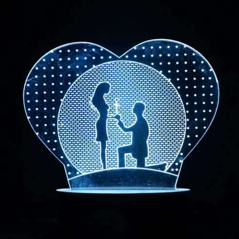 홈마인 LED 3D 무드등 사랑우정생일 시리즈 Dtype, D16 고백2